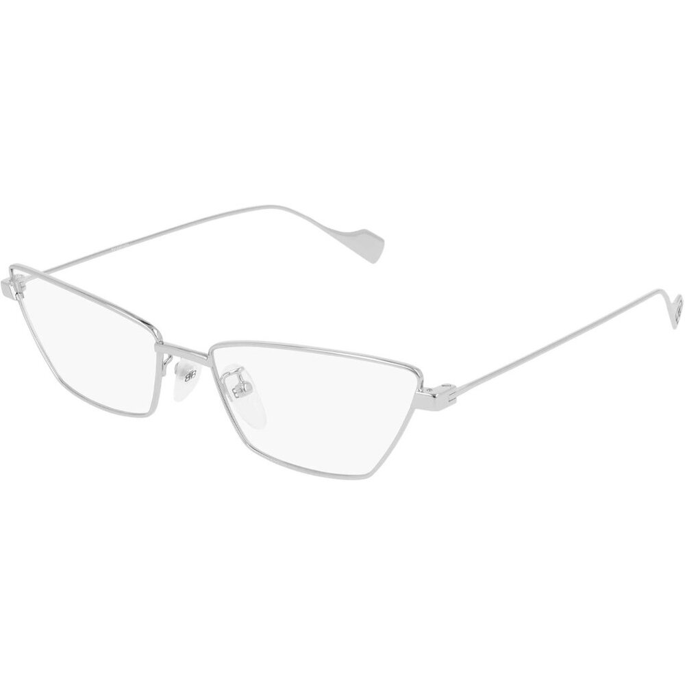 NEW BALENCIAGA EYEGLASSES BB0091O 002 SILVER WOMEN EYEWEAR